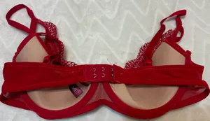 Red lace underwire Bra Lingerie Size 34 C thumbnail 4