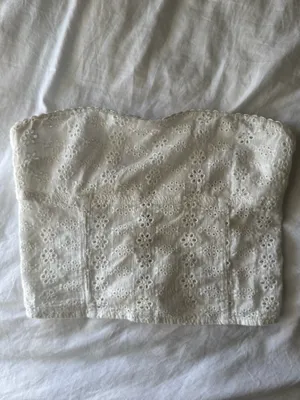 Edikted Lemon Lacey Cotton Corset White thumbnail 3