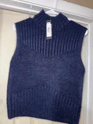 Steve Madden Navy Sweater Vest thumbnail 4