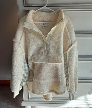 BDG Fuzzy Sherpa Coat thumbnail 1