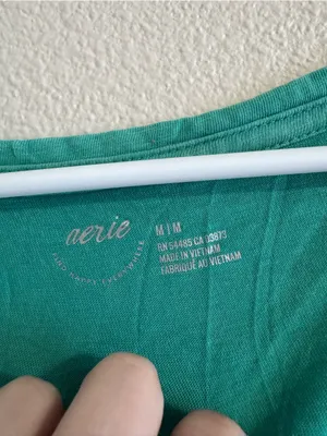 NWT aerie Teal V-Neck Short Sleeve Tee thumbnail 2