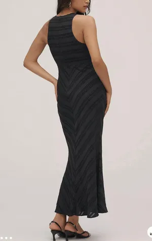 Anthropologie Maeve Textured Slip Midi Dress size xxs thumbnail 2