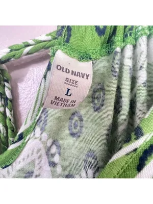 Old Navy Green Floral Maxi Dress Size L Beach Vacation Summer thumbnail 7