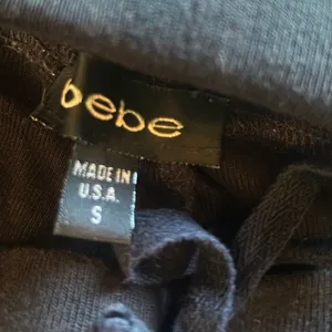 Bebe Vintage Black Denim Embellished Bum Size Small thumbnail 6