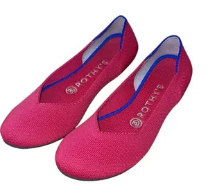 Rothy's Womens The Flat Round Toe Cherry Scooter Ballet Flats Shoes Red Size‎ 7 thumbnail 1