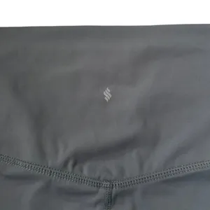 Womens Gray High Waisted Biker Cycling Shorts with Pockets Size Large | 0345 thumbnail 3