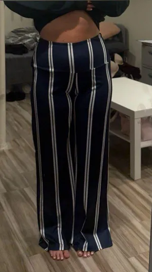 Arolina Lounge Women’s Stretchy Wide-Leg Pants High-Waisted Medium thumbnail 1