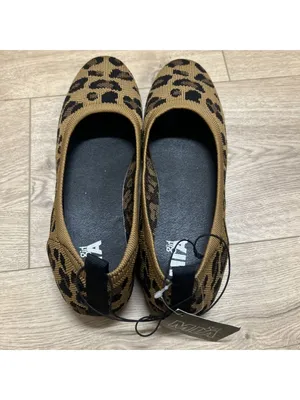 MIA Size 8 Cheetah Print Rubber Sole Stretch Ballet Flat Loafer Shoe, New thumbnail 5