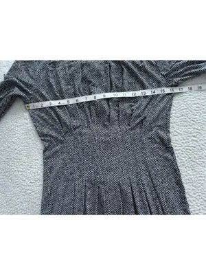 MICHAEL Michael Kors Herringbone-Print Matte-Jersey Dress, Women's Size S thumbnail 7