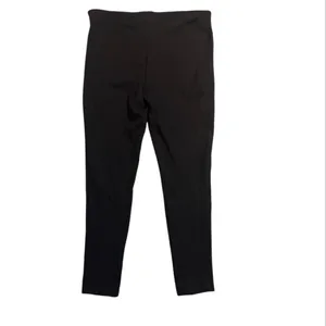 Zara W&B Collection Black Skinny Ankle Pants with Textured Panel Size Large thumbnail 4