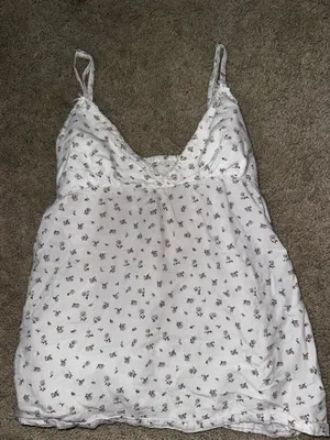 PacSun Tank Top White Floral thumbnail 1
