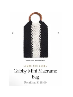 NWT Curateur × LAUDE THE LABEL Gabby Mini Macrame Bag thumbnail 3