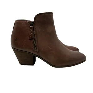 Frye‎ Judith Double-Zip Leather Ankle Boots Booties Brown Size US 9 thumbnail 7