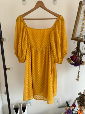 Boutique Dress Yellow Size M thumbnail 2