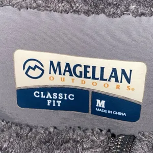 Magellan Outdoors Gray Quarter Zip Fleece Pullover Medium Outdoor Cozy Athleisure thumbnail 5