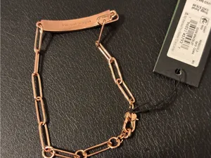 Kate Spade-Stop And Smell Roses ID Bracelet in Rose Gold Tone thumbnail 8