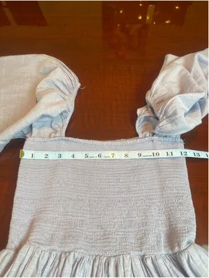 Free People Perfect Storm Smocked Eyelet Maxi Dress Lavender Purple Size S thumbnail 7