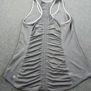 Lululemon Gray Runner Up Racerback Ruched Tank Women's X-Small Active Running thumbnail 9