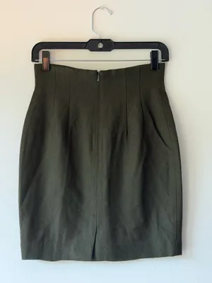 bossini Vintage Dark Green High Waist Pencil Skirt thumbnail 5