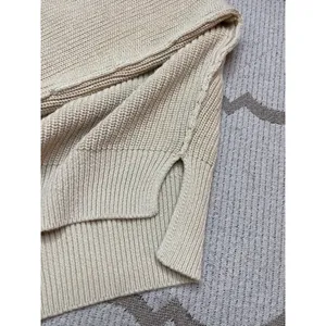 Aerie Ribbed Knit scoop neck Sweater Balloon Sleeve Cropped Relaxed Fit Size M thumbnail 4