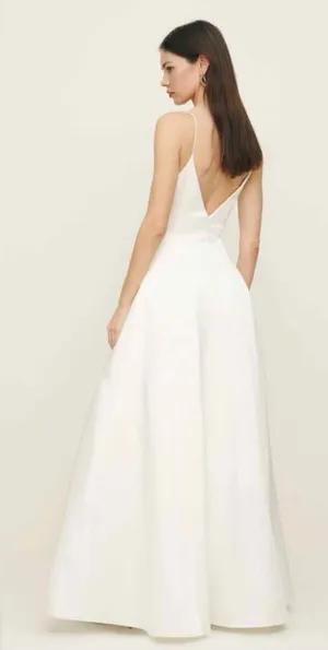 ⚡️Reformation Icelynn Satin Maxi Wedding Dress Gown, Color Ivory, Size 6, NWT thumbnail 1