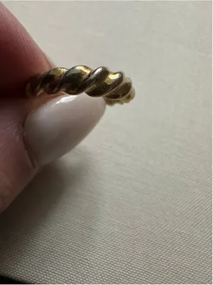 Hey Harper Dove Gold Tone Twisted Band Ring - Size 6 thumbnail 7