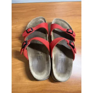 Birkenstock Birki's Red Sandals 2 Strap Sz EU 39/ US 8 Comfort Slip On thumbnail 5