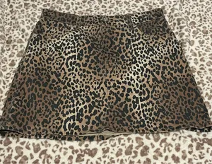GAP Cheetah Print Denim Skirt thumbnail 1