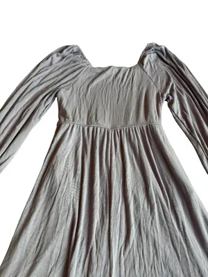 Three Bird Nest Purple Flowy Dress Smocked Long Sleeve Stretchy Size Medium thumbnail 13