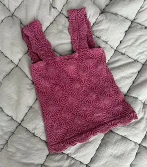 Free People Burgundy Pink Tank Top thumbnail 3