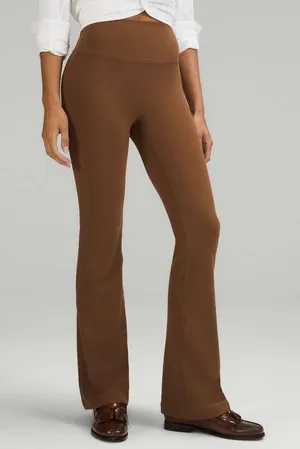 Lululemon Groove Nulu High Rise Flared Pants Roasted Brown 33" Gym Yoga Women 10 thumbnail 1