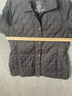 L.L.Bean Women's XL Reg Black Quilted Riding Jacket thumbnail 4