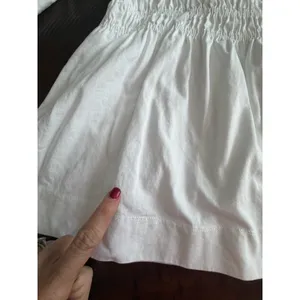 GANNI Top Shirt Women's Small Shirred Blouse Organic Cotton Jersey White #KL6-1 thumbnail 10