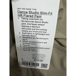 Lululemon Dance Studio Slim Fit HR Flared Pant Sheer Oak Women's Size Small‎ thumbnail 11