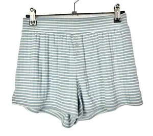 Aerie Blue & White Stripe Soft Pajama Shorts‎ XS thumbnail 1