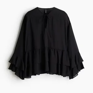 🌟NWT H&M Flounced Chiffon Blouse thumbnail 6