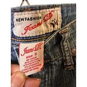Jeans D. Blue Jewel Studded Stretch Denim Jean Shorts Women Sz S thumbnail 3