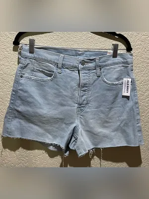 Old Navy Light Blue Denim Women’s High-Rise Shorts Size 6 NWT thumbnail 2