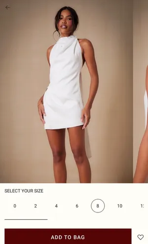 Pretty Little Thing Halter White Dress thumbnail 2