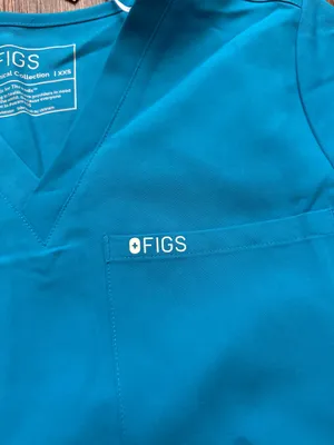 NWT FIGS Women’s Extreme Blue Catarina Extremes One Pocket Scrub Top - Size XXS thumbnail 6