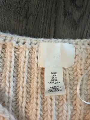 H&M White Chunky Sweater thumbnail 3