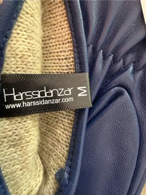 Harssidanzar Touchscreen Womens Blue Leather Gloves Soft Lambskin Size M NWT thumbnail 5