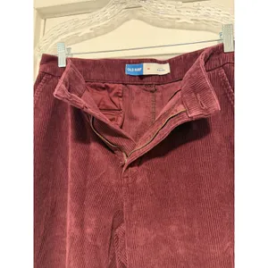 Old Navy Women Burgundy Corduroy High Waisted Wide Leg Pants Maroon Pants 10 thumbnail 13