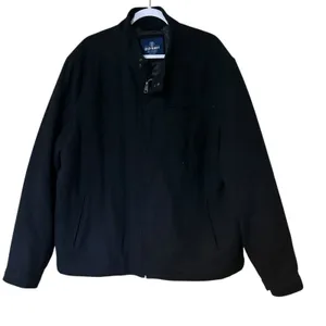 Old Navy Pea Coat XXL Black Short Quilted Lining Wool Blend Pockets Full Zip thumbnail 1