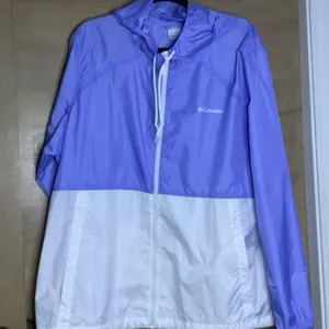 Columbia Lavender and White Windbreaker Jacket thumbnail 1