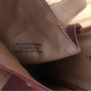 Frye Chestnut Brown Sling Back peep toe Chunky Leather Heels thumbnail 8