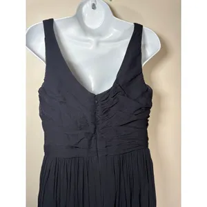 J.Crew Maxi Dress Navy Blue Ruched Crisscross V-Neck Gown Formal Wedding 14 thumbnail 6