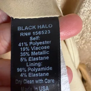 Black Halo Gold Hendricks Sleeveless V-Neck Metallic Cocktail Evening Gown 8 thumbnail 14