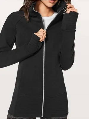 Lululemon Athletica Black zip up Radiant Jacket Sweatshirt athleisure activewear thumbnail 1