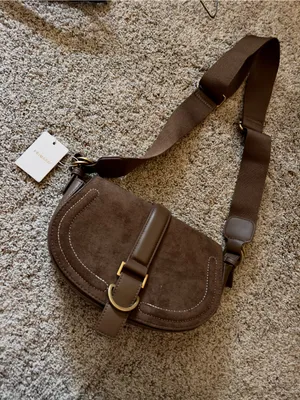 Primark NWT Brown faux Suede Saddle Crossbody Bag thumbnail 2
